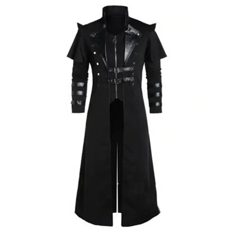 Medieval Coat Banquet Long Zipper Split Stage Performance Props Clothes Men's Coat Style Fashionable And Elegant Design