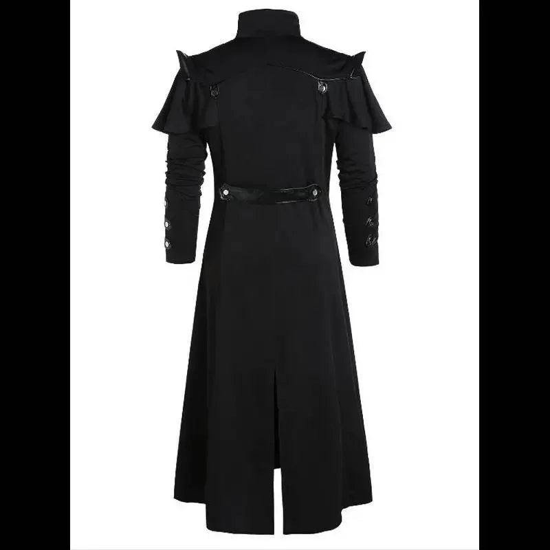 Medieval Coat Banquet Long Zipper Split Stage Performance Props Clothes Men's Coat Style Fashionable And Elegant Design