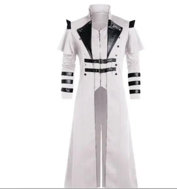 Medieval Coat Banquet Long Zipper Split Stage Performance Props Clothes Men's Coat Style Fashionable And Elegant Design