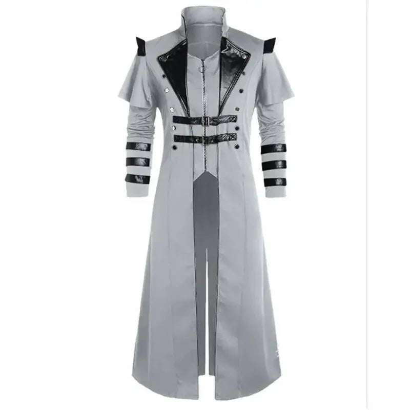 Medieval Coat Banquet Long Zipper Split Stage Performance Props Clothes Men's Coat Style Fashionable And Elegant Design