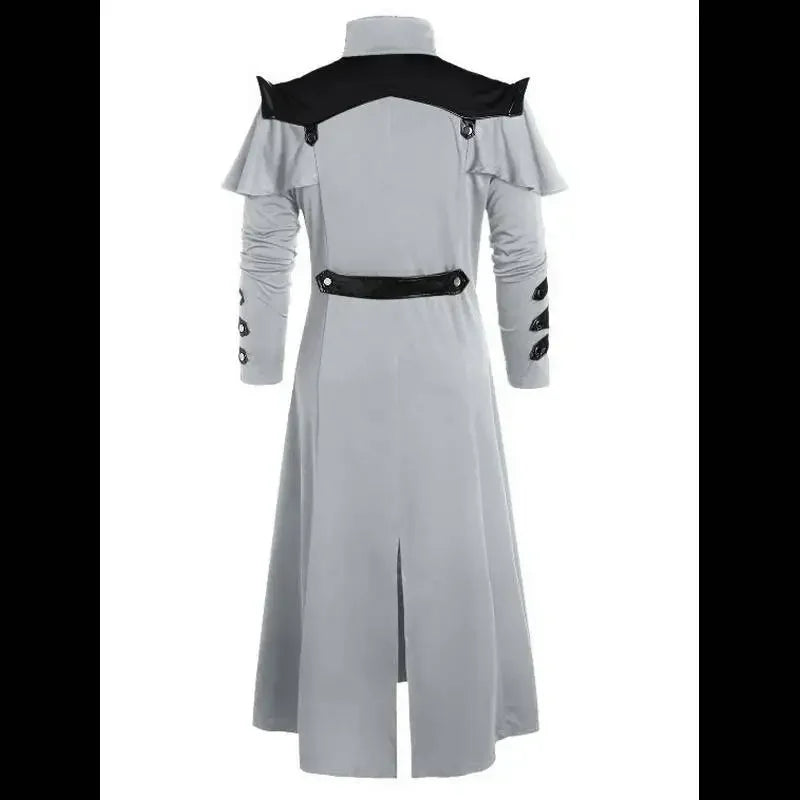 Medieval Coat Banquet Long Zipper Split Stage Performance Props Clothes Men's Coat Style Fashionable And Elegant Design